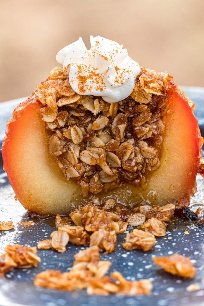 Campfire baked apple