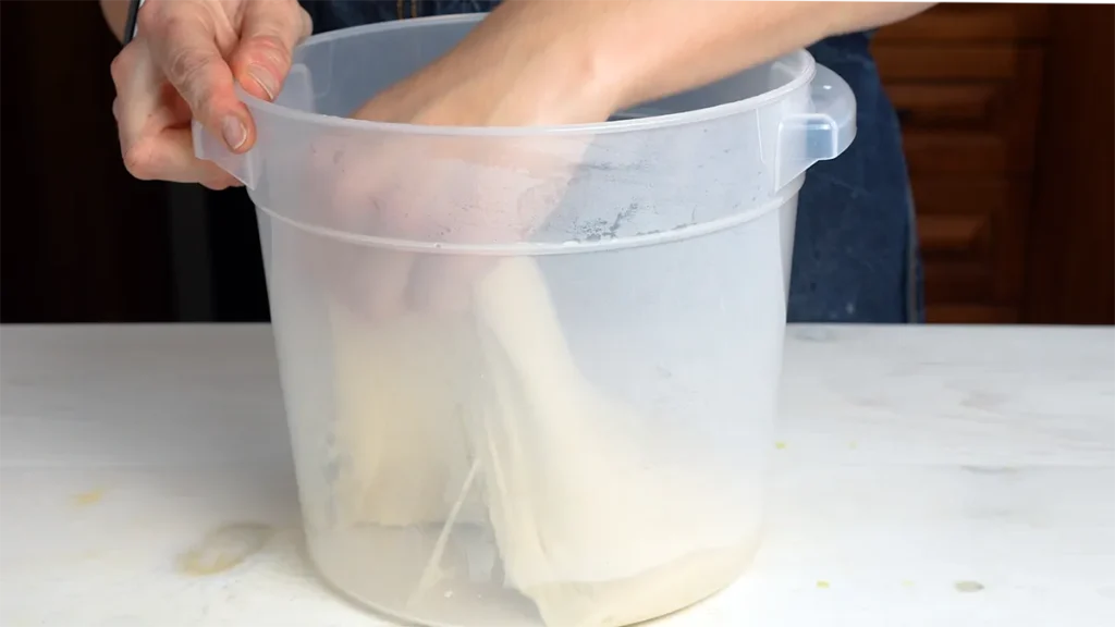 Performing a set of stretch and folds.